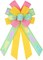 Happy Easter Large Wreath Bows for Front Door Decorations, Pink Yellow Holiday Bow Green Easter Bunny Bows